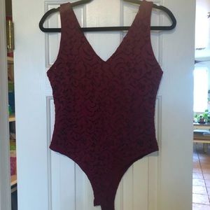 Garnet lace bodysuit